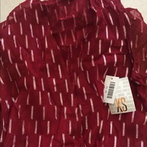 Lularoe Joy long duster vest Xs NWT Metallic